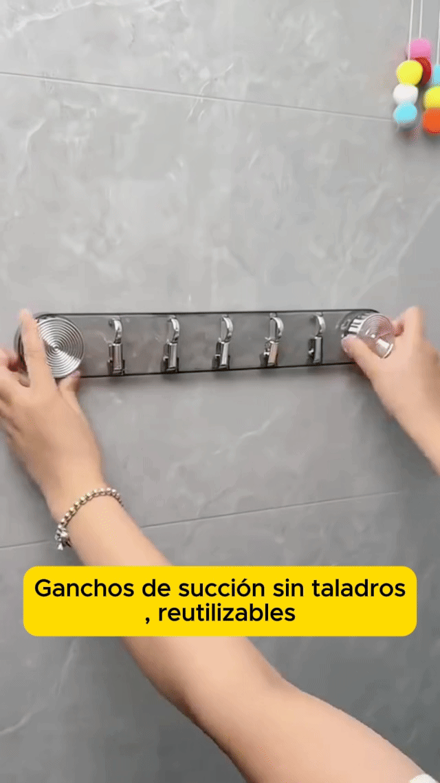 Ganchos de succión al vacío multiusos para baño y cocina; ganchos de pared de alta resistencia, sin taladros y reutilizables.