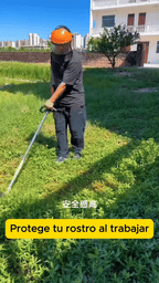 (Rojo) Pantalla facial de protección de PVC, montada en la cabeza, anti-salpicaduras y anti-polvo para cortar césped