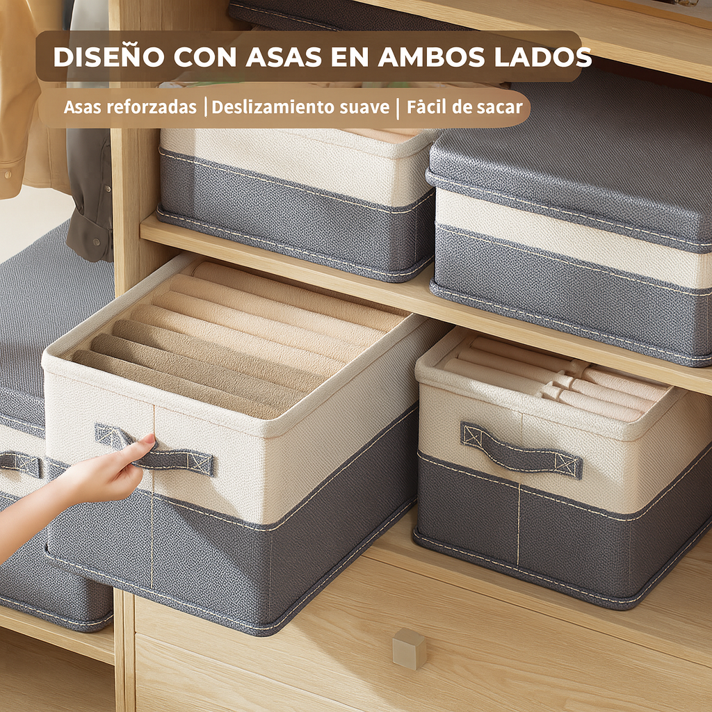 Caja de almacenamiento de tela para ropa y ropa interior/sujetadores, plegable y de