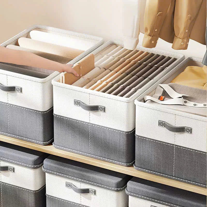 Caja de almacenamiento de tela para ropa y ropa interior/sujetadores, plegable y de