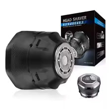 (30% de descuento) Cortapelos FK-8750 inalámbrico 6D para cabeza calva – Afeitadora rotativa para hombres, resistente al agua, con cuchilla magnética recargable y pantalla LCD.