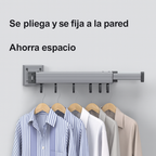 Barra de tendedero metálica plegable