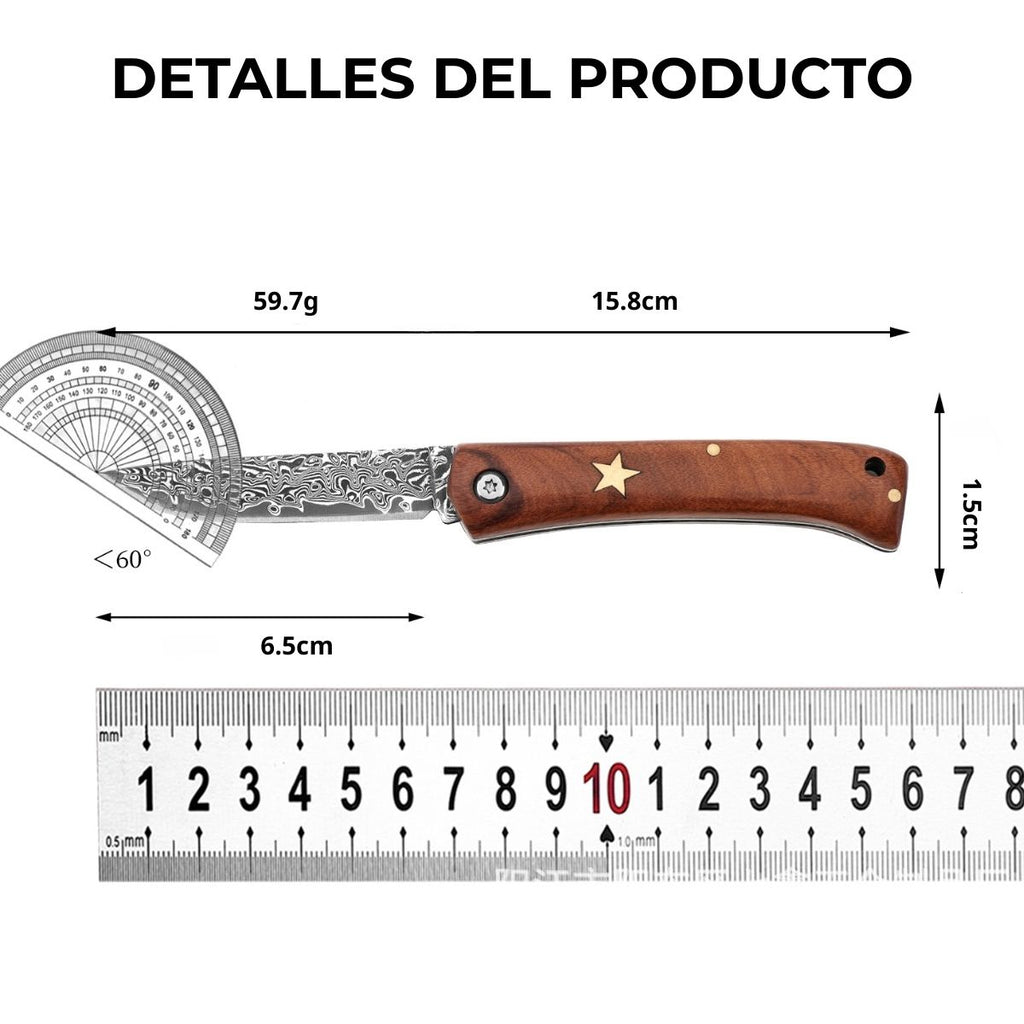 Cuchillo Damasco Compacto Para Frutas | AoKai Knife
