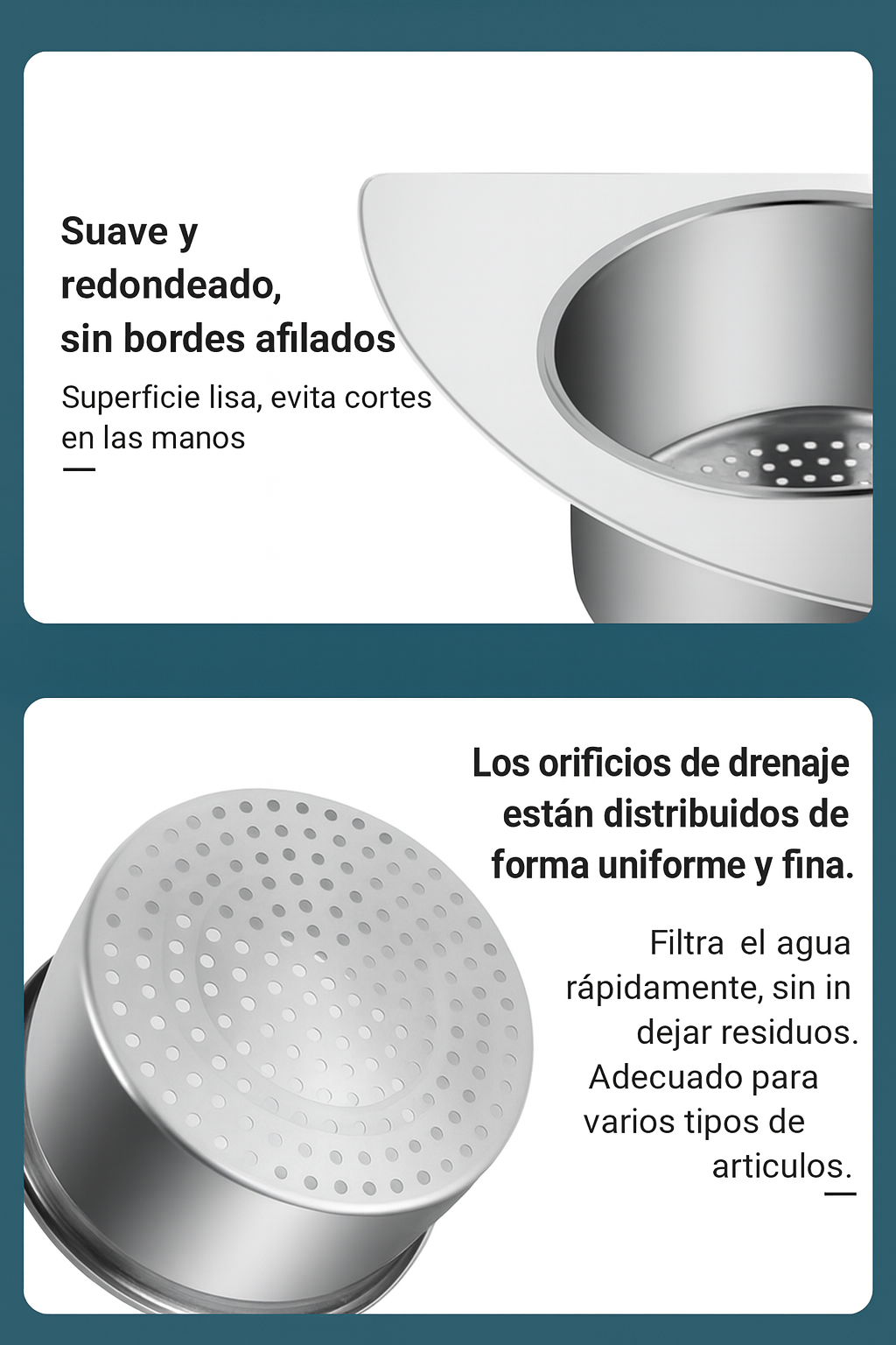 (Descuento 30%) Combo 3 piezas Cesta colador para fregadero de cocina de acero inoxidable con forma de cisne, colgante